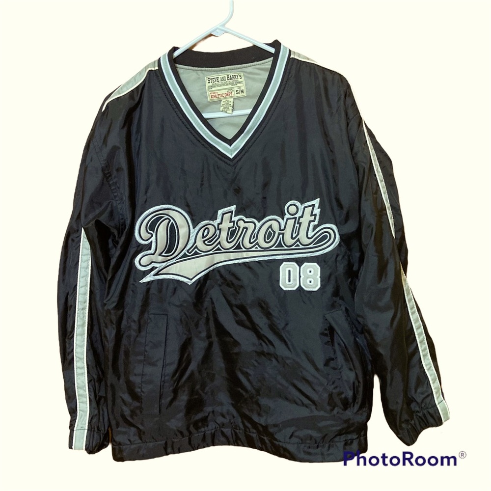 Detroit Lions Pullover Windbreaker Jacket black/gray
